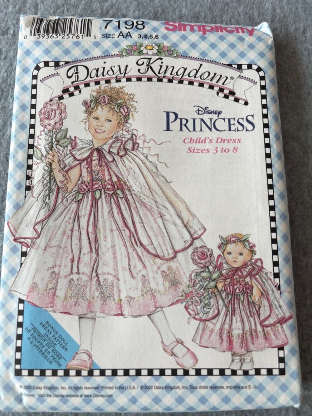 Simplicity Disney Daisy Kingdom Child Dress Sewing Pattern 7198 Size 3 4 5 6 Unc